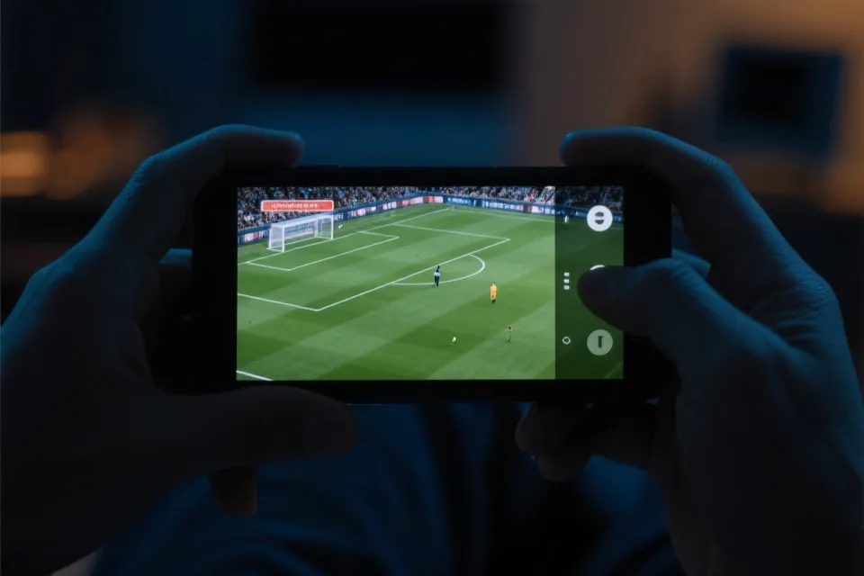 手机观看赛事示意